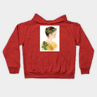 Victorian pretty girl Kids Hoodie